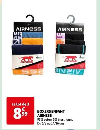 Auchan BOXERS ENFANT AIRNESS offre