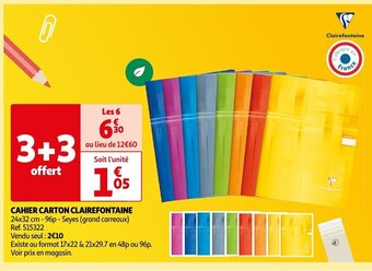 CAHIER CARTON CLAIREFONTAINE