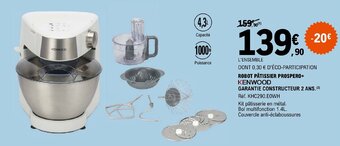 E.Leclerc ROBOT PÂTISSIER PROSPERO+ KENWOOD offre