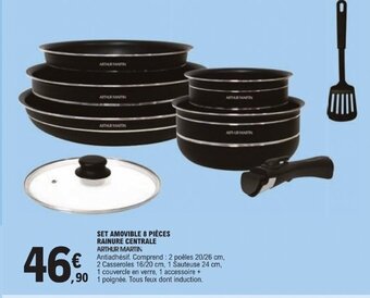 E.Leclerc SET AMOVIBLE 8 PIÈCES RAINURE CENTRALE offre