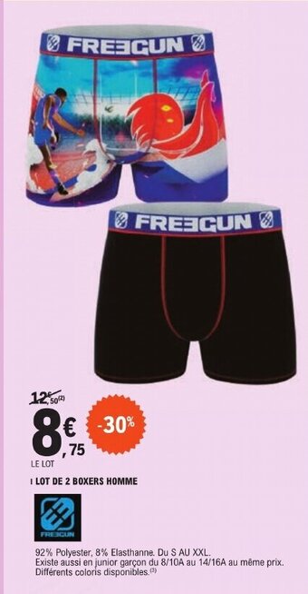 E.Leclerc LOT DE 2 BOXERS HOMME offre