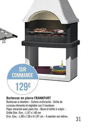 Géant Casino Barbecue En Pierre Frankfurt offre