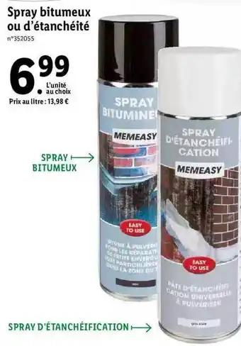 Lidl Spray Bitumeux Ou D'étanchéité offre