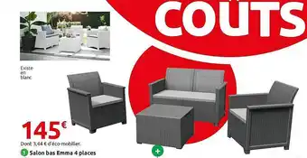Mr Bricolage Salon Bas Emma 4 Places offre