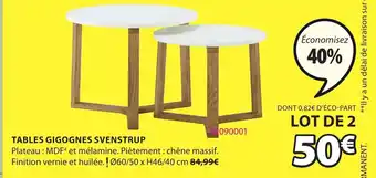JYSK Tables gigognes svenstrup offre