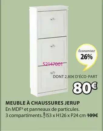 JYSK Meuble à chaussures jerup offre