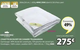 JYSK Couette en duvet de canard telemarken offre