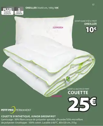 JYSK Couette synthétique, junior greenfirst offre