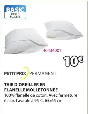 JYSK Taie d'oreiller en flanelle molletonnée offre