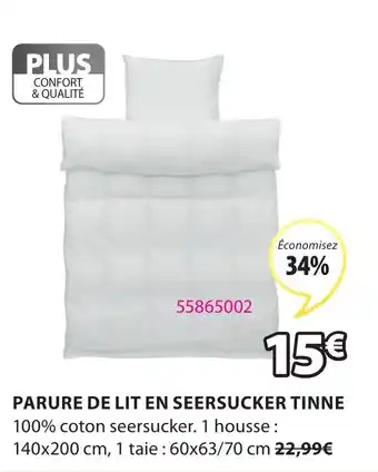 JYSK Parure de lit en seersucker tinne offre
