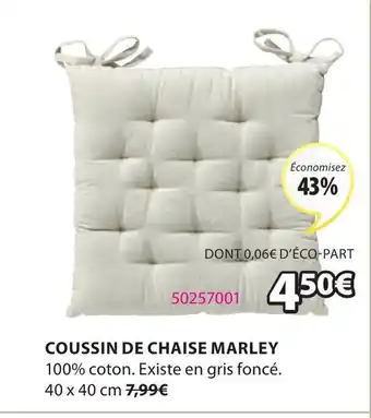 JYSK Coussin de chaise marley offre