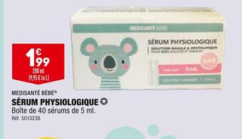 ALDI Medisanté bébé sérum physiologique offre
