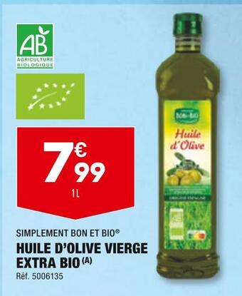 ALDI Simplement bon et bio huile d’olive vierge extra bio offre