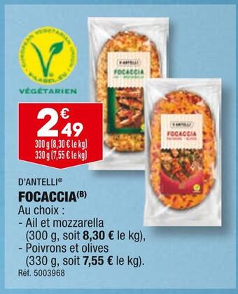 ALDI D’antelli focaccia offre