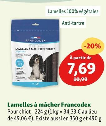 Maxi Zoo Francodex lamelles à mâcher offre