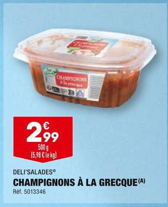 ALDI Deli’salades champignons à la grecque offre
