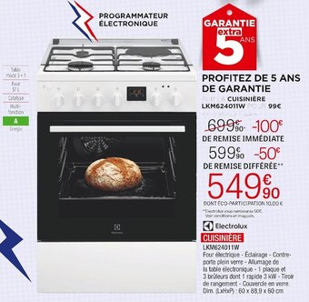 Extra Electrolux cuisinière offre