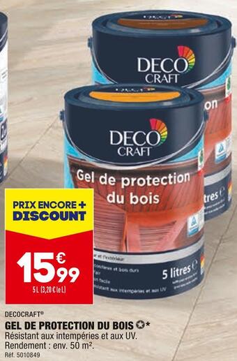 ALDI Decocraft gel de protection du bois * offre