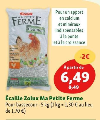 Maxi Zoo Zolux écaille ma petite ferme offre