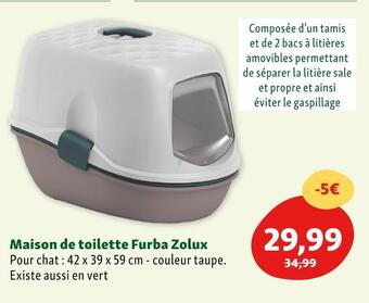 Maxi Zoo Zolux maison de toilette furba offre