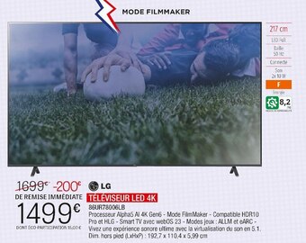 Extra Lg téléviseur led 4k offre