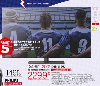 Extra Philips téléviseur oled 4k offre