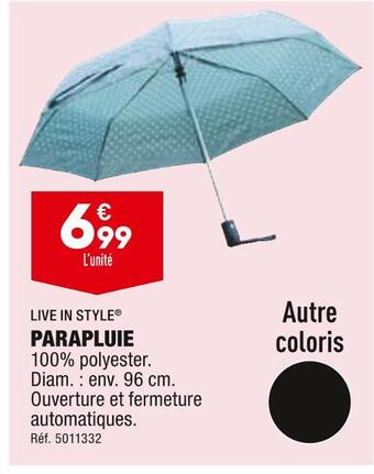 ALDI Live in style parapluie offre
