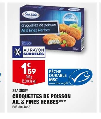 ALDI Sea side croquettes de poisson ail & fines herbes offre