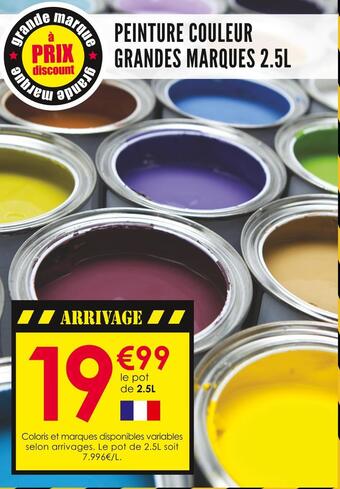 Décor Discount Peinture couleur grandes marques 2.5l offre