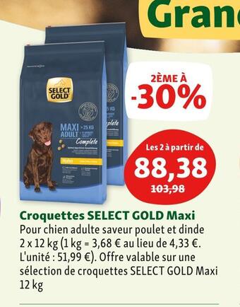 Maxi Zoo Select gold croquettes select gold maxi offre