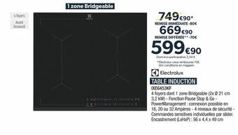 Proxi Confort Electrolux table induction offre