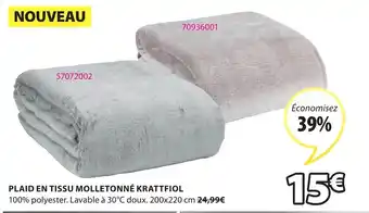 JYSK Plaid en tissu molletonné krattfiol offre