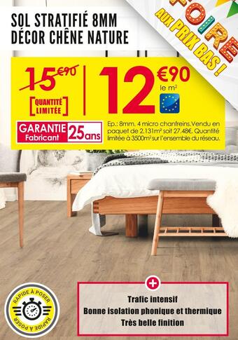 Décor Discount Sol stratifié 8mm décor chêne nature offre
