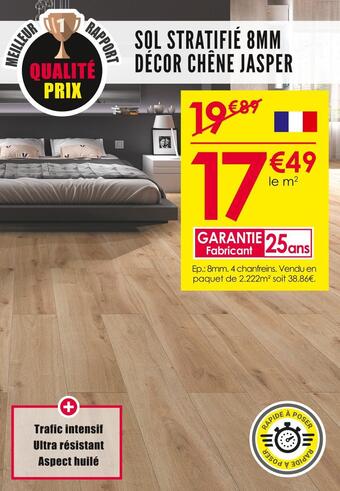 Décor Discount Sol stratifié 8mm décor chêne jasper offre