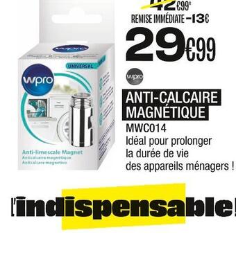 Blanc Brun Wpro anti-calcaire magnétique offre