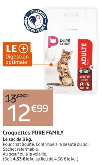 Jardiland Pure family croquettes offre
