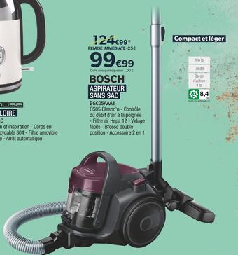 Proxi Confort Bosch aspirateur sans sac offre
