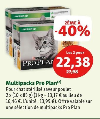 Maxi Zoo Pro plan multipacks pro plan offre