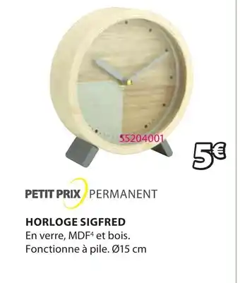JYSK Horloge sigfred offre