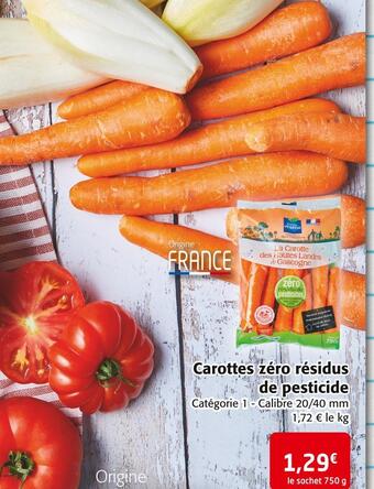 Colruyt Carottes zéro résidus de pesticide offre