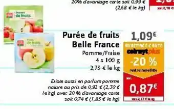 Colruyt Purée de fruits belle france offre