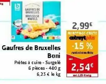 Gaufres de bruxelles boni