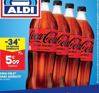ALDI COCA-COLAⓇ SANS SUCRES offre
