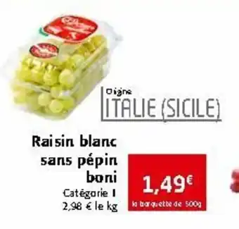 Colruyt Raisin blanc sans pépin boni offre