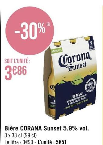 Corona bière sunset 5.9% vol.