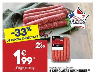 ALDI 6 Chipolatas aux herbes offre