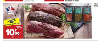 ALDI 3 Filets de canard marinés offre