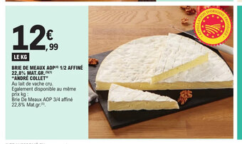 E.Leclerc BRIE DE MEAUX AOP (4) 1/2 AFFINÉ 22,8% MAT.GR.(5)(1) offre