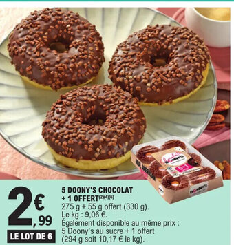 E.Leclerc 5 Doony's au sucre + 1 offert offre