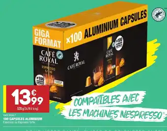 ALDI 100 Capsules Aluminium offre